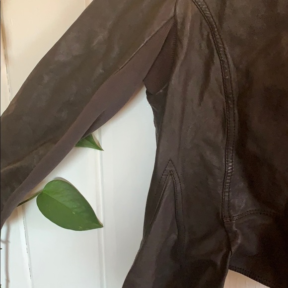 All Saints Brown Leather Jacket - Picture 4 of 4